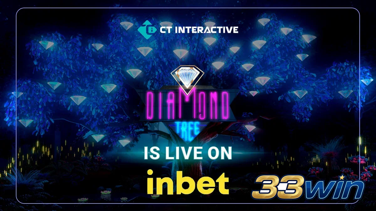 Giao diện trò chơi Diamond Tree Jackpot với các biểu tượng rực rỡ